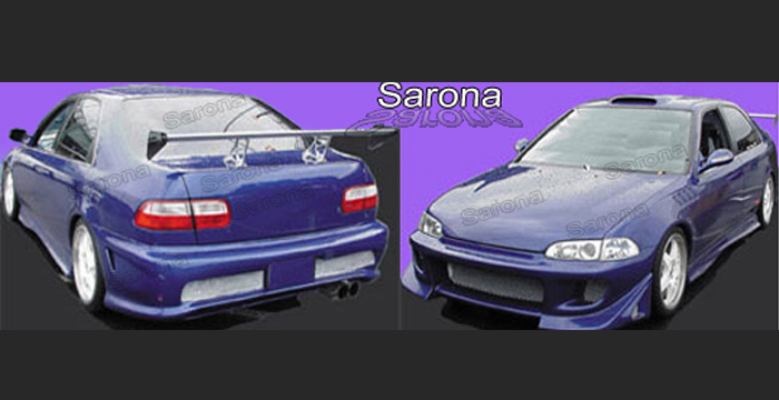 Custom Honda Civic Body Kit  Coupe & Sedan (1992 - 1995) - $899.00 (Manufacturer Sarona, Part #HD-024-KT)